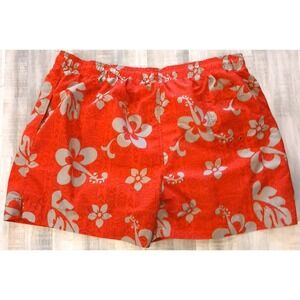 Sand & Sun Men's Board Shorts 2XL 44 Swim Shorts Tropical Hawaiian Holiday Red
